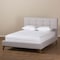 Baxton Studio Valencia Greyish Beige Queen Size Platform Bed 141-7834 - alternate 3
